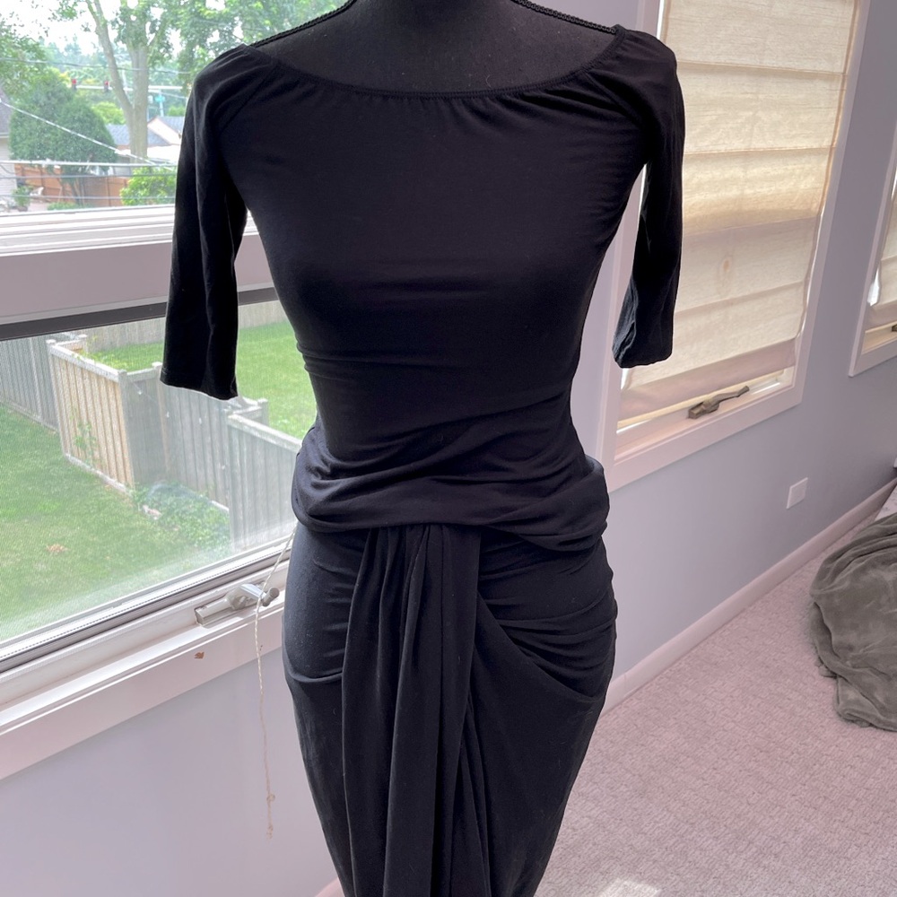 Bundle Lulus Basics Black Wrap Skirt and Top sz S